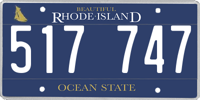 RI license plate 517747