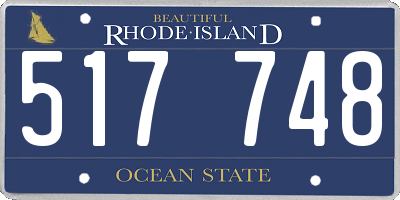 RI license plate 517748