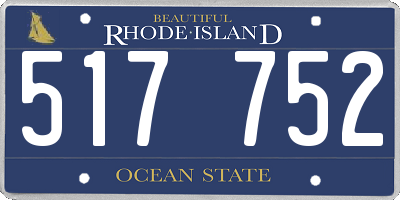RI license plate 517752