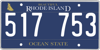 RI license plate 517753