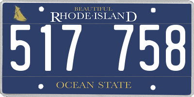 RI license plate 517758