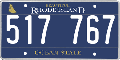RI license plate 517767