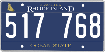 RI license plate 517768