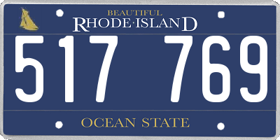 RI license plate 517769