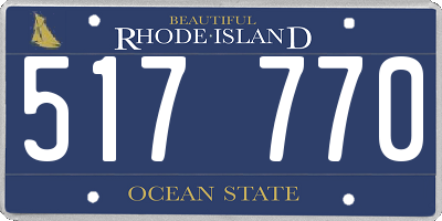 RI license plate 517770