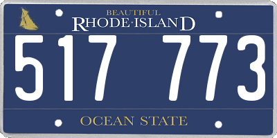 RI license plate 517773