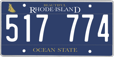 RI license plate 517774