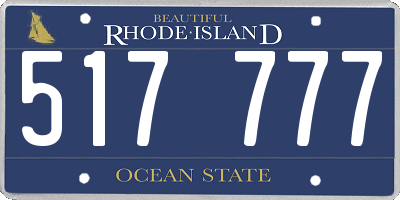 RI license plate 517777