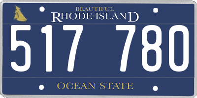RI license plate 517780