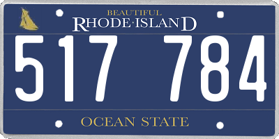 RI license plate 517784