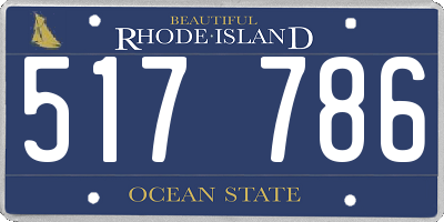 RI license plate 517786