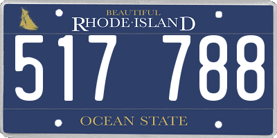 RI license plate 517788