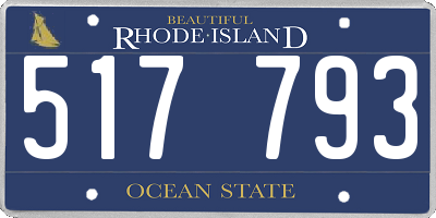 RI license plate 517793