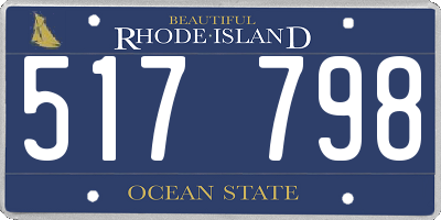 RI license plate 517798