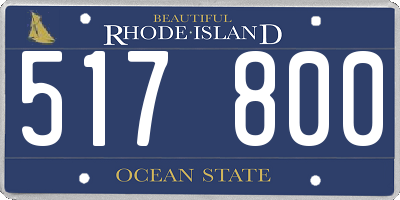 RI license plate 517800