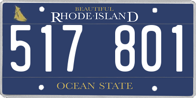 RI license plate 517801