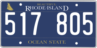 RI license plate 517805