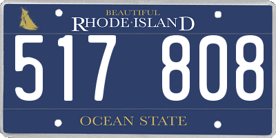 RI license plate 517808