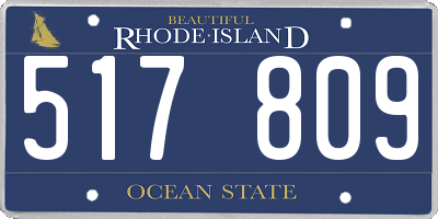 RI license plate 517809