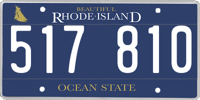 RI license plate 517810