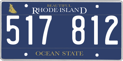RI license plate 517812