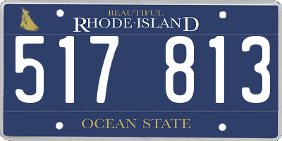 RI license plate 517813