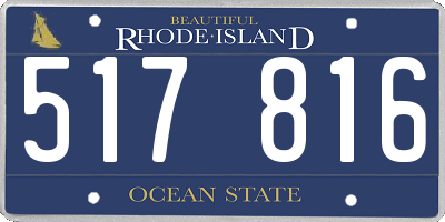 RI license plate 517816