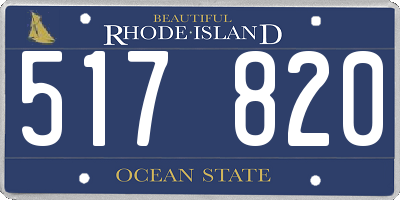 RI license plate 517820