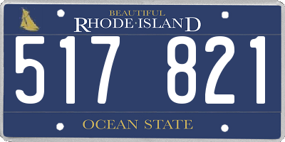 RI license plate 517821