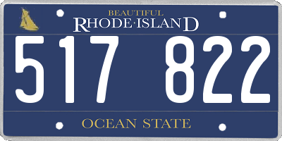 RI license plate 517822
