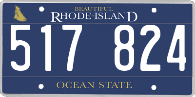 RI license plate 517824