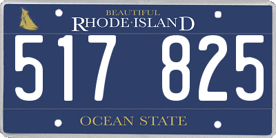 RI license plate 517825