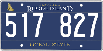 RI license plate 517827