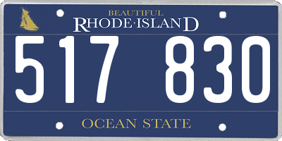 RI license plate 517830