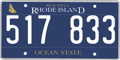 RI license plate 517833