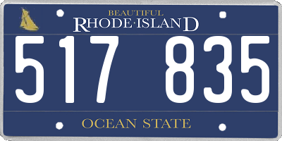 RI license plate 517835