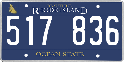 RI license plate 517836