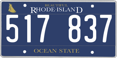 RI license plate 517837
