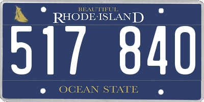 RI license plate 517840