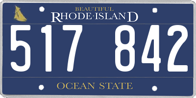 RI license plate 517842