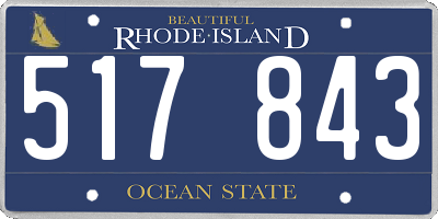RI license plate 517843