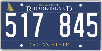 RI license plate 517845
