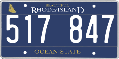 RI license plate 517847