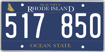 RI license plate 517850