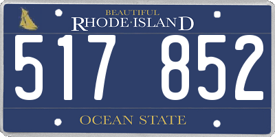 RI license plate 517852