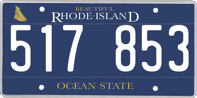 RI license plate 517853