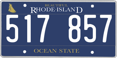 RI license plate 517857
