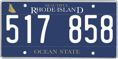 RI license plate 517858