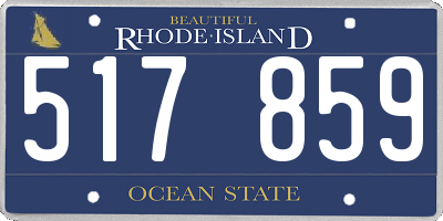 RI license plate 517859