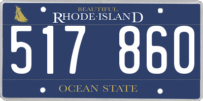 RI license plate 517860